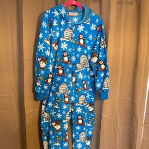 WINTER WONDERLAND ADULT HOODIE FLEECE ONESIE